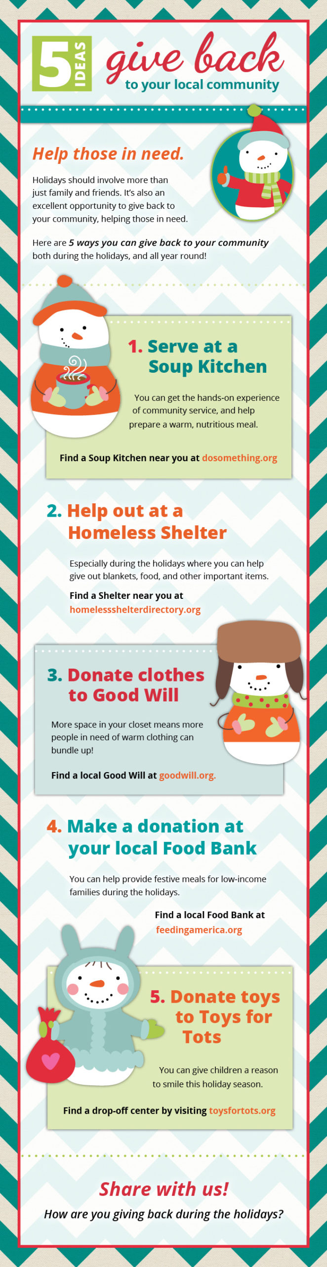 How to Give Back in the Holidays Infographic